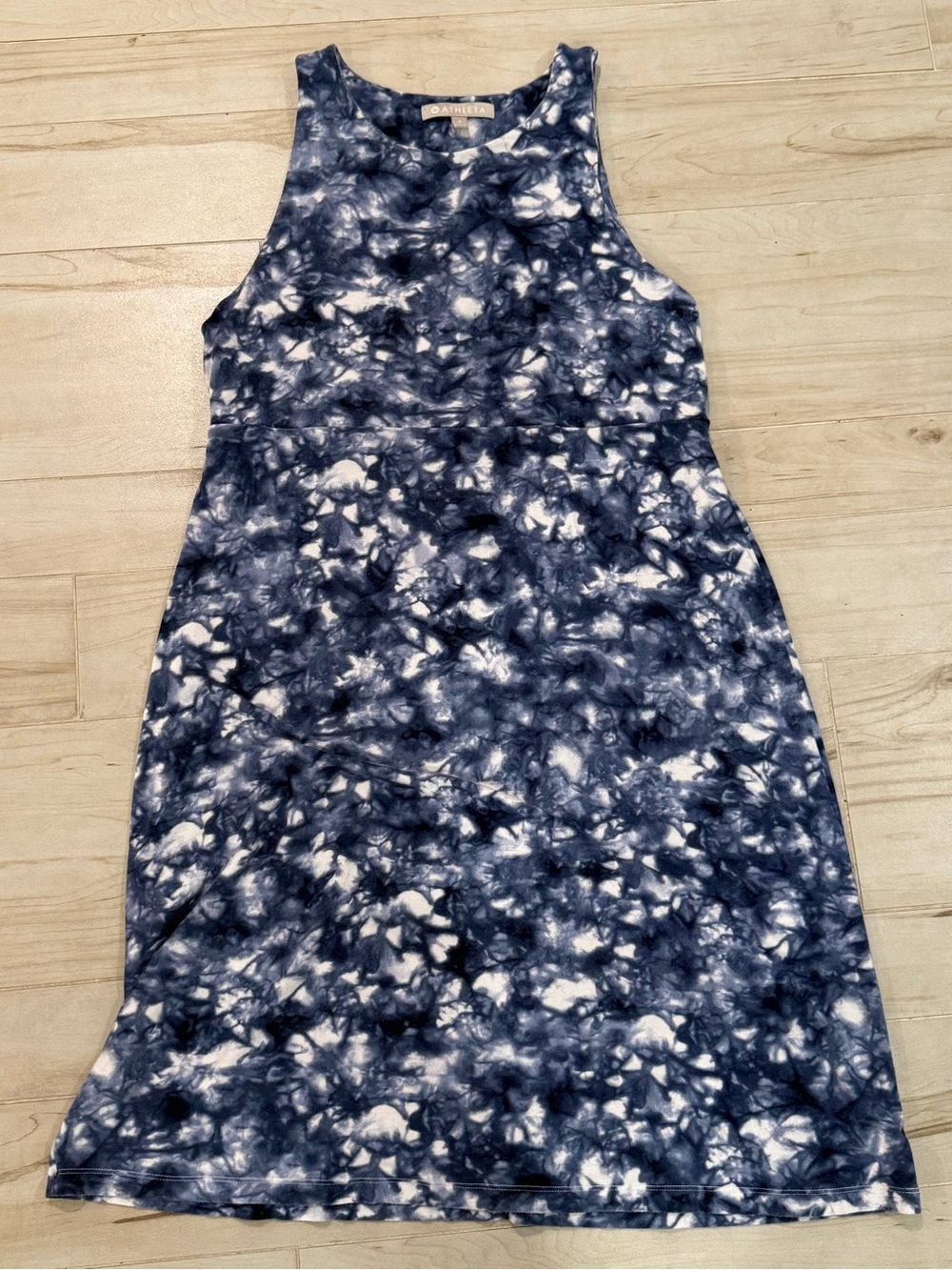 Athleta Women’s Navy and White Tie-Dye Tank Dress